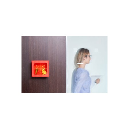 Atslēgu kastīte 1 atslēgai plastmasas, sarkana (13x12x4,5cm)