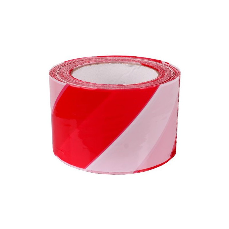 Norobežojoša lente, platums 7,5 cm, sarkana/balta