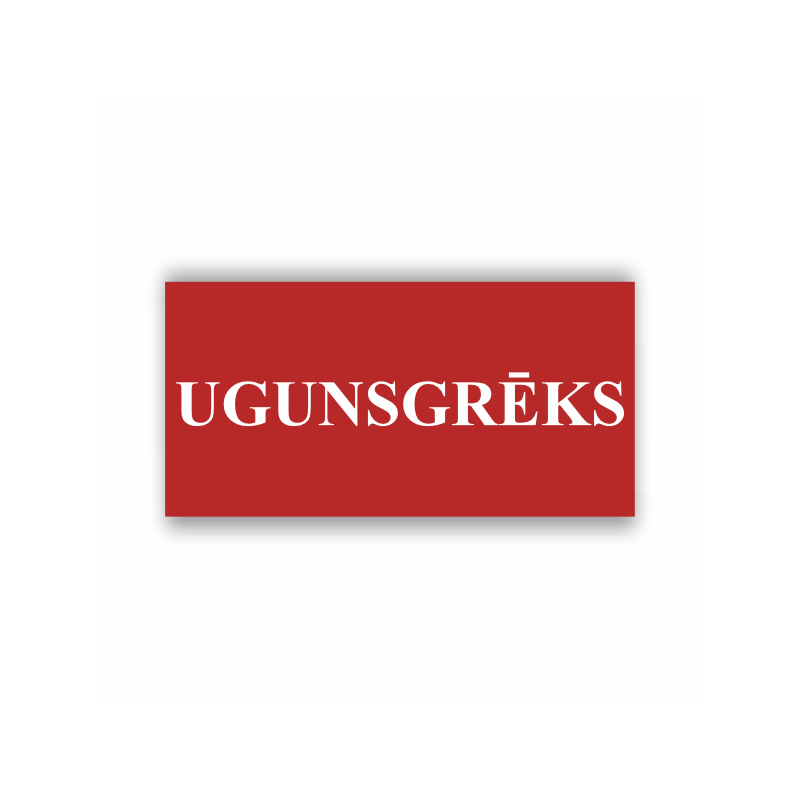 Luminiscējoša zīme “UGUNSGRĒKS”