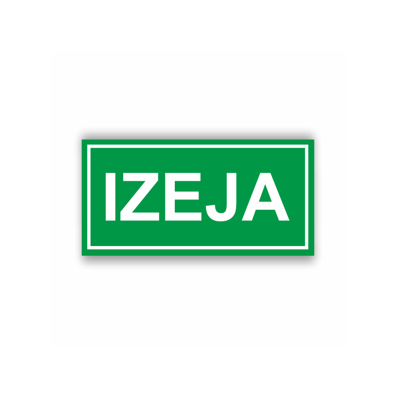 Luminiscējoša zīme “IZEJA”
