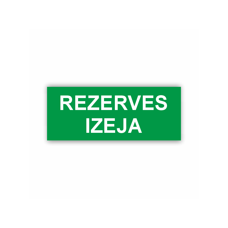 Luminiscējoša zīme "Rezerves izeja"