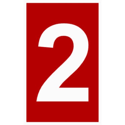 Zīme Cipars "0 - 9",  5x8 cm