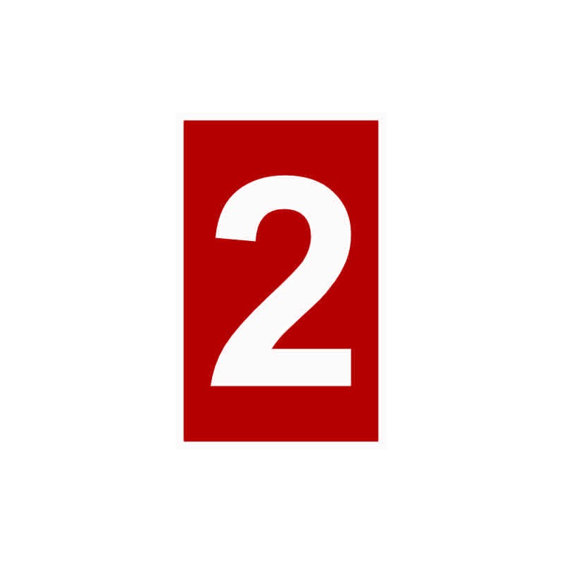 Zīme Cipars "0 - 9", 5x8 cm