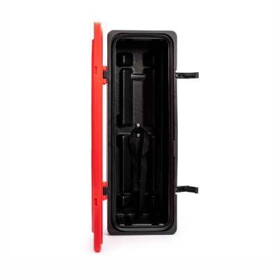 Plastikāta kaste, 9-12 kg ugunsdzēsības aparāta izvietošanai, 830x310x265 (ar stiklu)