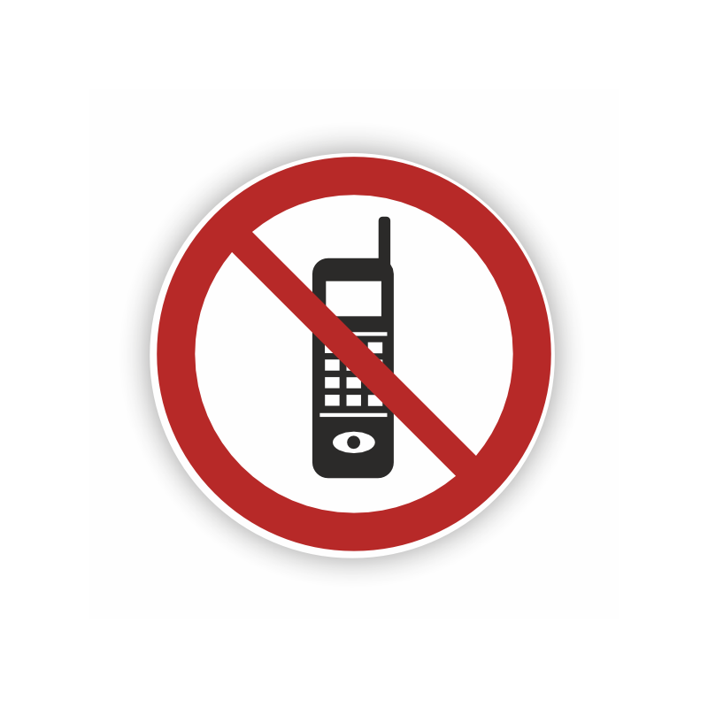 Zīme “Aizliegts lietot mobilo telefonu”