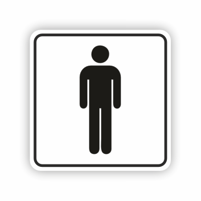 Zīme "WC simbols" vīriešu,...
