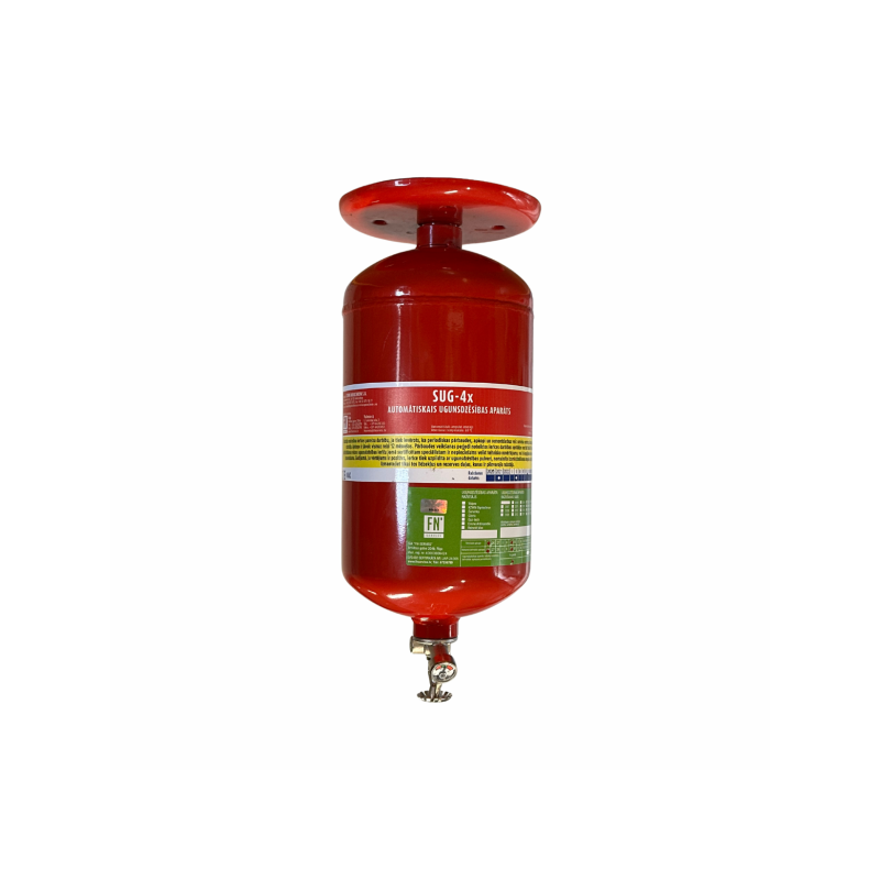 Automātiskais ugunsdzēsības aparāts – 4 kg dzēšanas viela