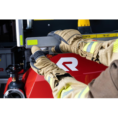 Ugunsdzēsēju aizsargcimdi SAFE GRIP 3 ar manšeti (smilškrāsas,dzelteni)